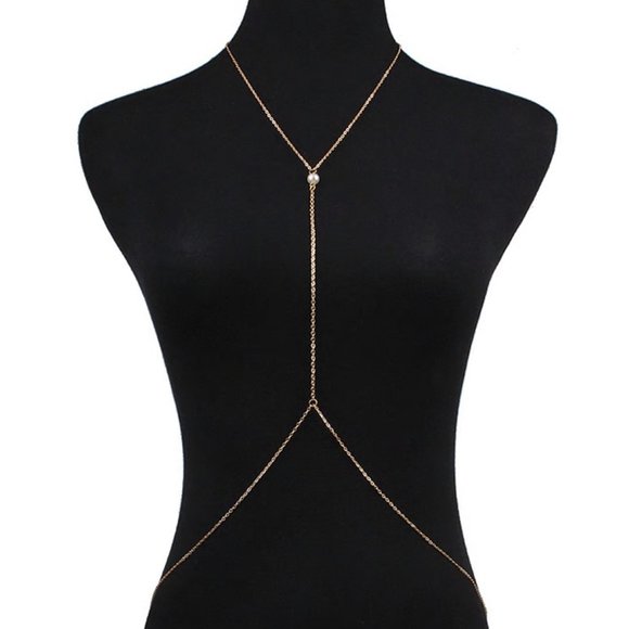 Pearl Crossover Body Chain Harness - Picture 3 of 6